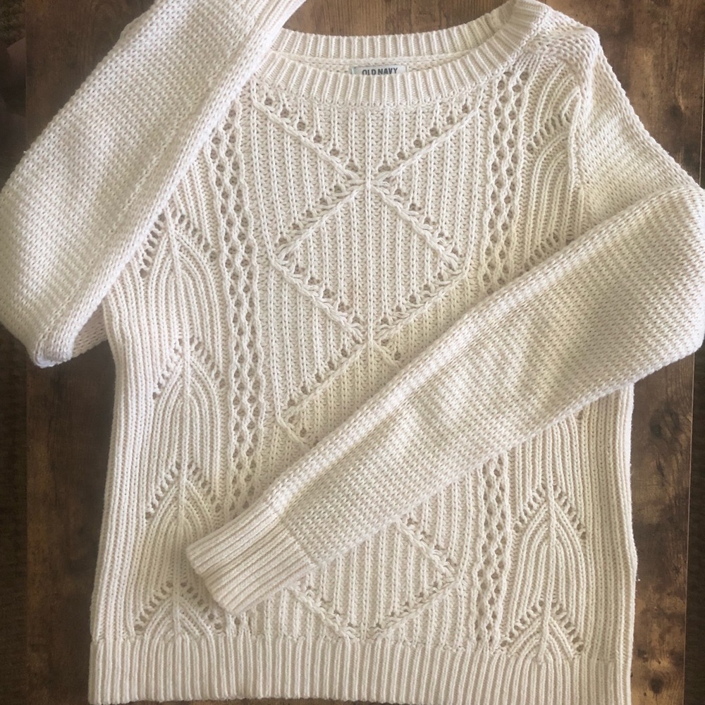Cream Cable Knit Sweater